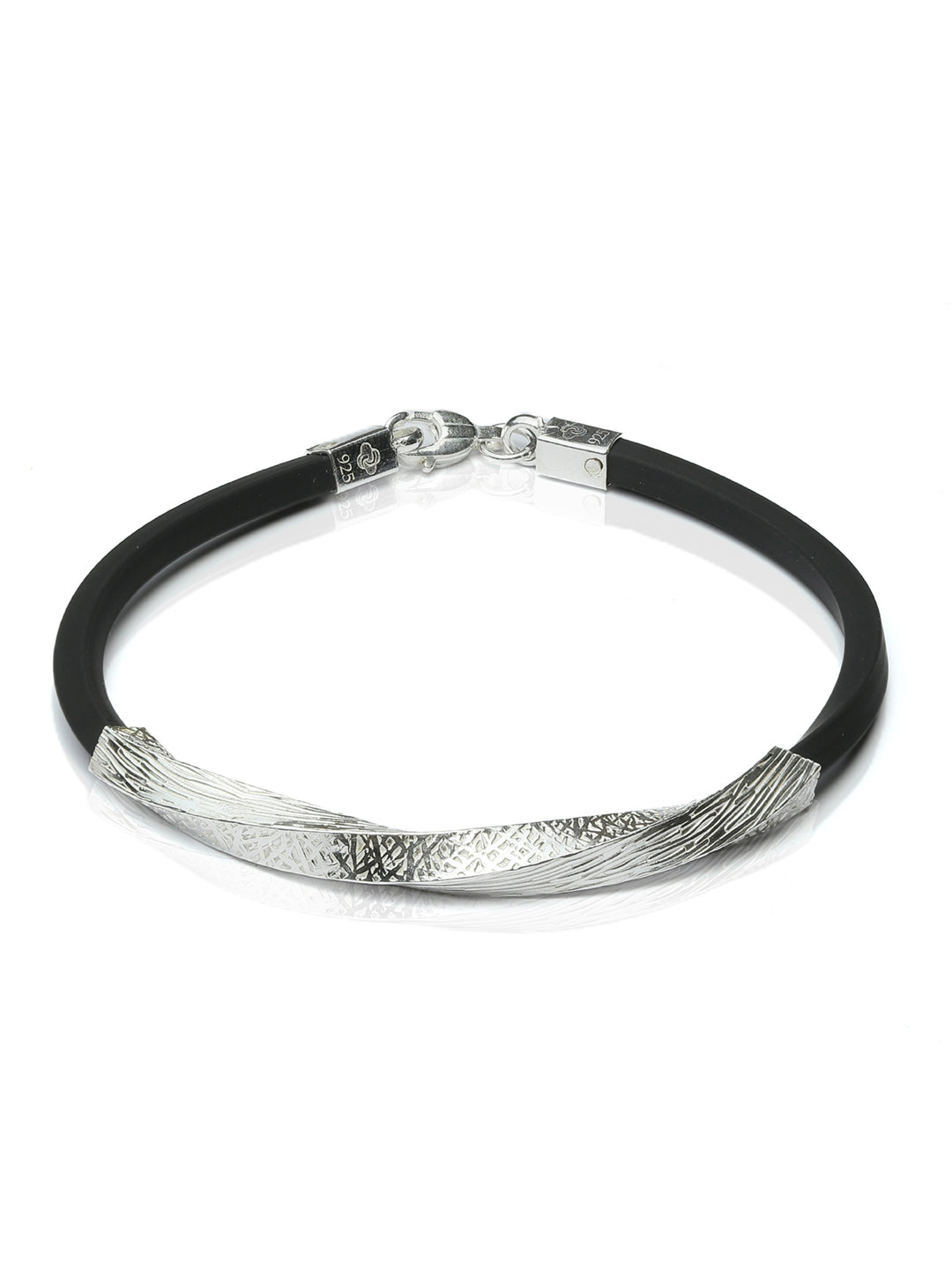 Women's Contemporary Twisted Sterling Silver Bracelet - Priyaasi - Indiakreations