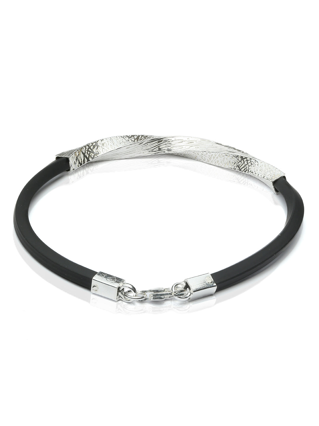 Women's Contemporary Twisted Sterling Silver Bracelet - Priyaasi - Indiakreations