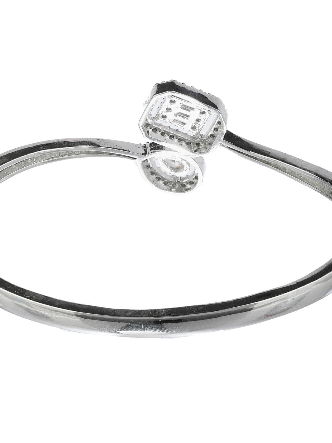 Women's Dazzling Cubic Zirconia Sterling Silver Bracelet - Priyaasi - Indiakreations