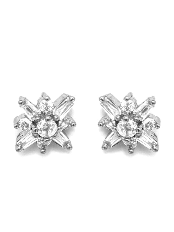 Women's Sterling Silver Blooming Flower Studs - Priyaasi