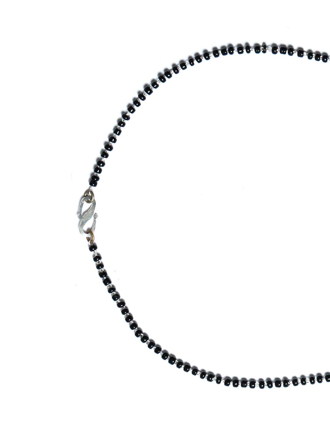 Women's Oxidised Silver Floral Heart Mangalsutra - Priyaasi - Indiakreations