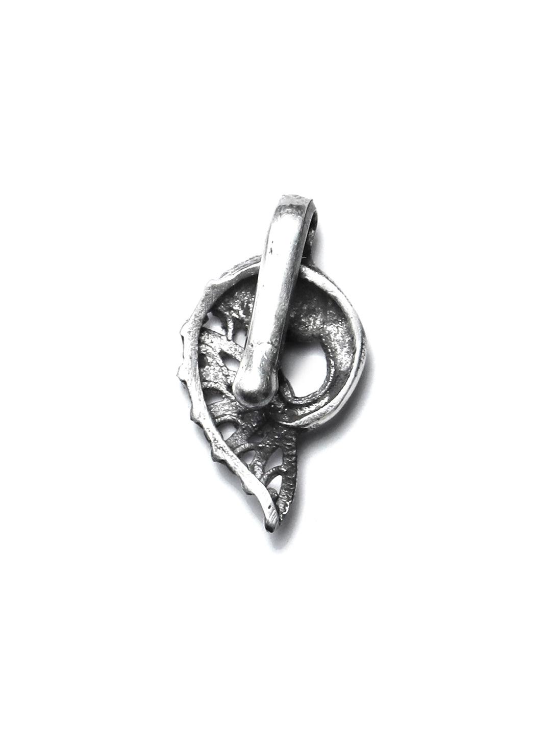 Women's Oxidised Silver Peacock Nose Pin- Priyaasi - Indiakreations