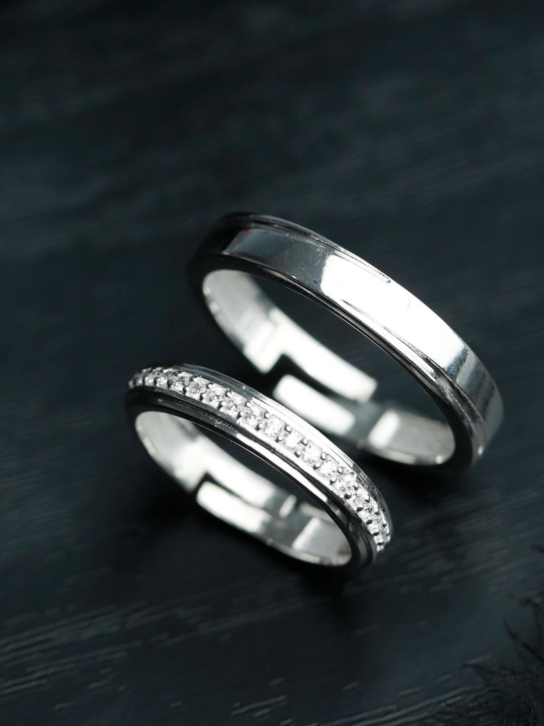 Women's Sterling Silver Forever Couple Rings - Priyaasi - Indiakreations