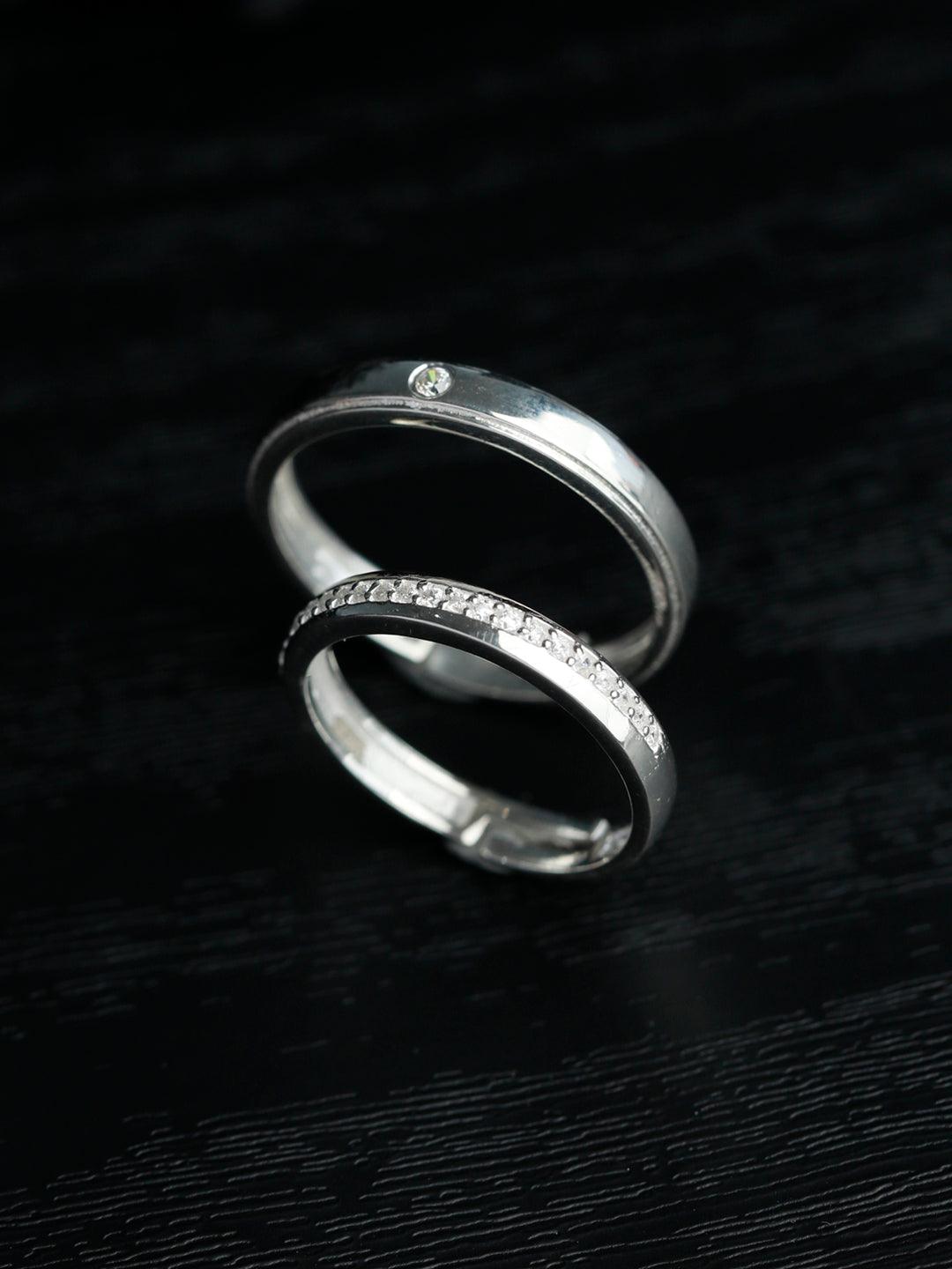 Women's Eternity Sterling Silver Couple Rings - Priyaasi - Indiakreations