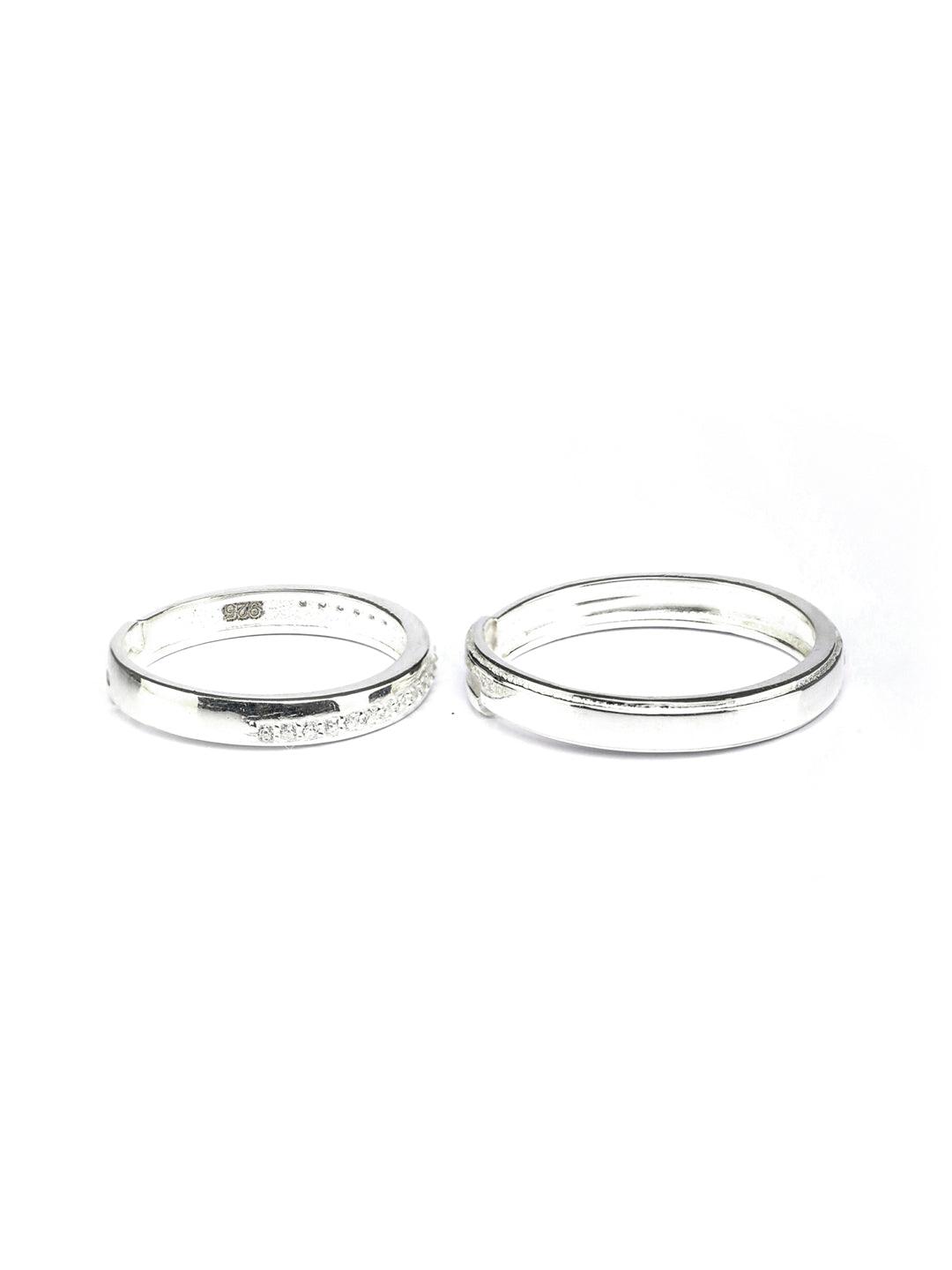 Women's Eternity Sterling Silver Couple Rings - Priyaasi - Indiakreations