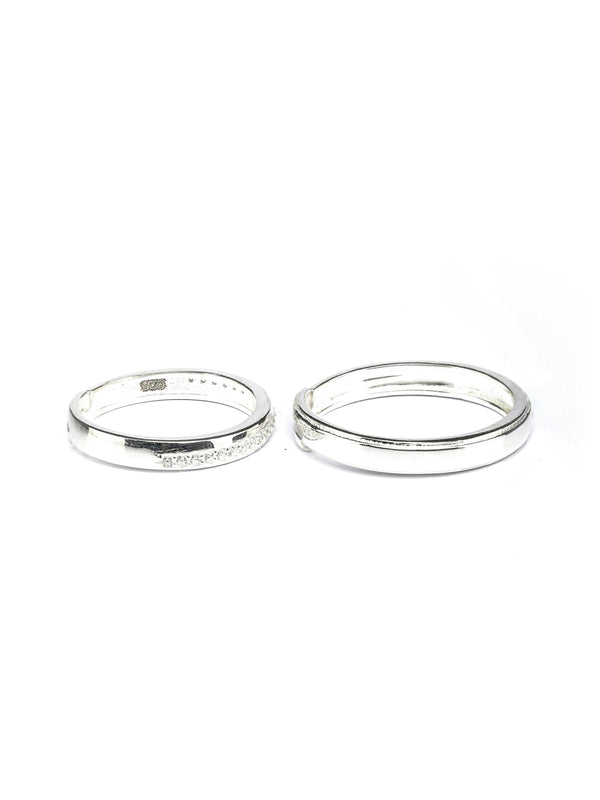 Women's Eternity Sterling Silver Couple Rings - Priyaasi