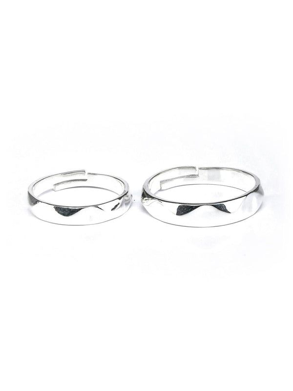 Women's Sterling Silver Timeless Couple Rings - Priyaasi - Indiakreations