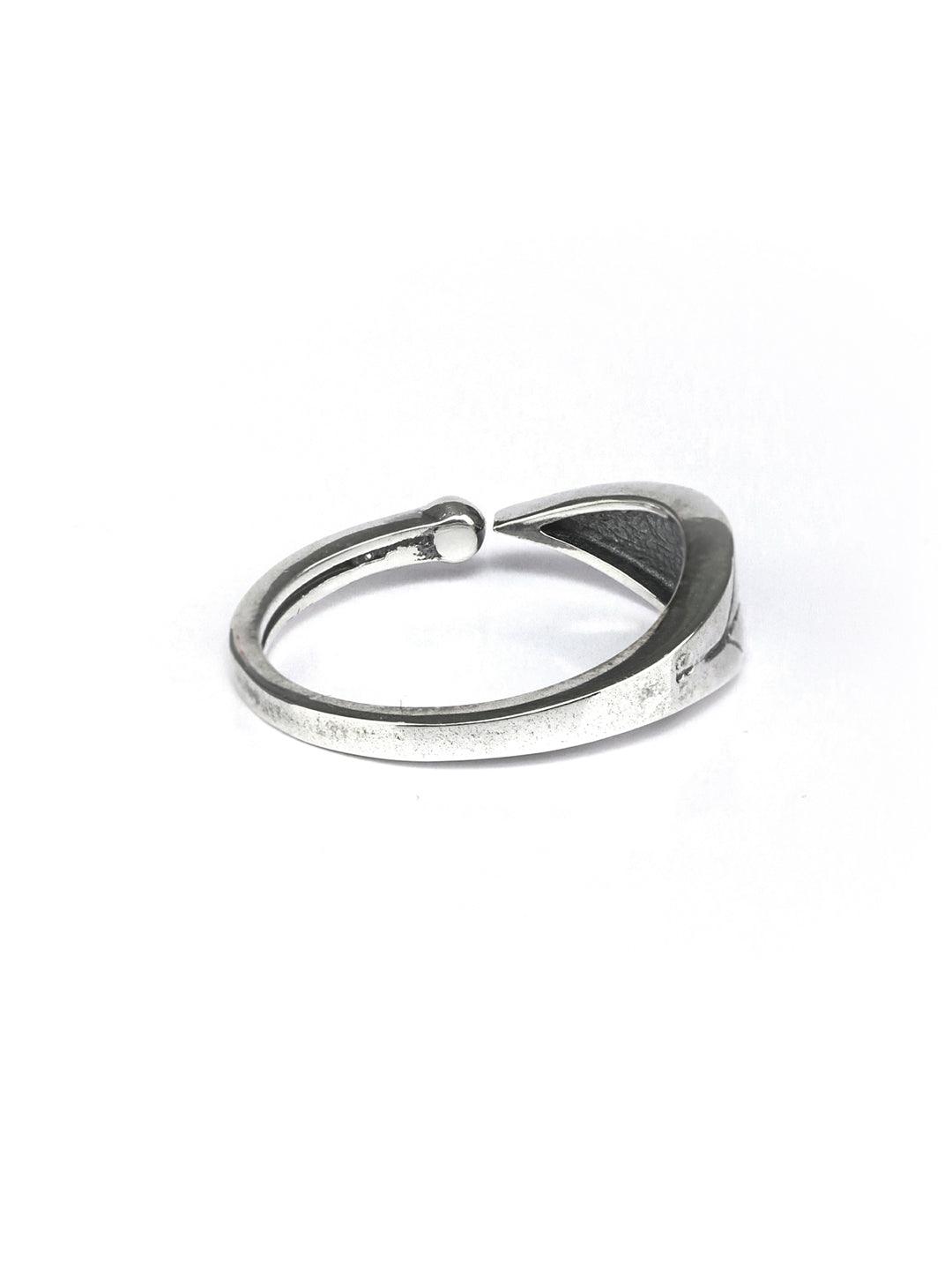 Women's Sterling Silver Leaf Adjustable Ring - Priyaasi - Indiakreations