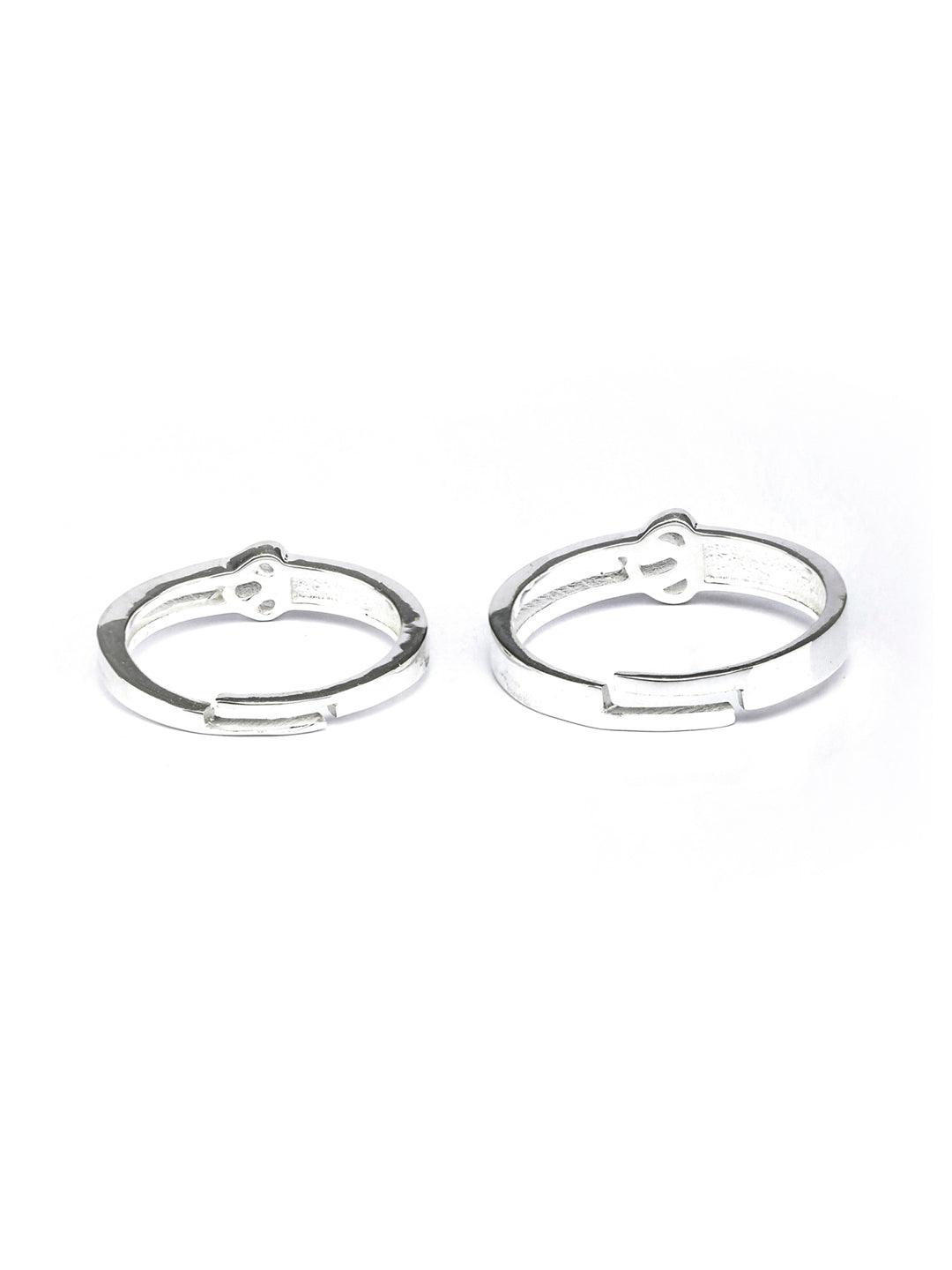 Women's Love Hearts Sterling Silver Couple Ring - Priyaasi - Indiakreations