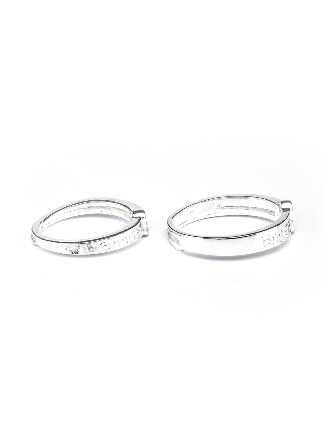 Women's Love Hearts Sterling Silver Couple Ring - Priyaasi - Indiakreations