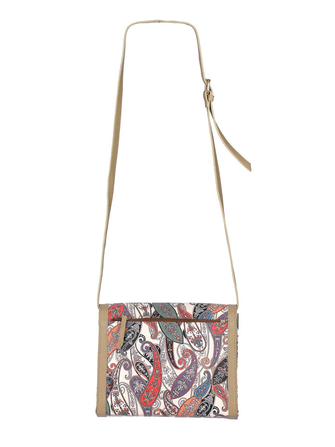 Women's Paisley Kalamkari Floral Sling Bag - Priyaasi - Indiakreations