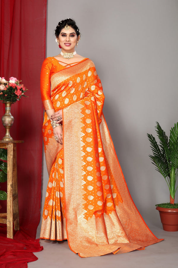 Women's Yellow Designer Saree Collection - Dwija Fashion