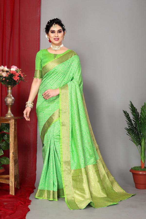 Women's Green Designer Saree Collection - Dwija Fashion