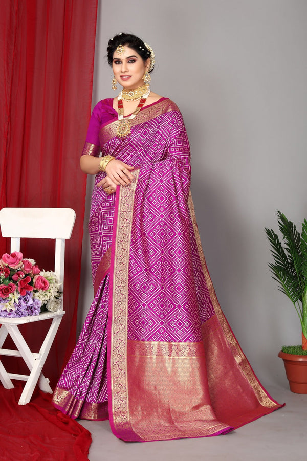 Women's Purple Designer Saree Collection - Dwija Fashion