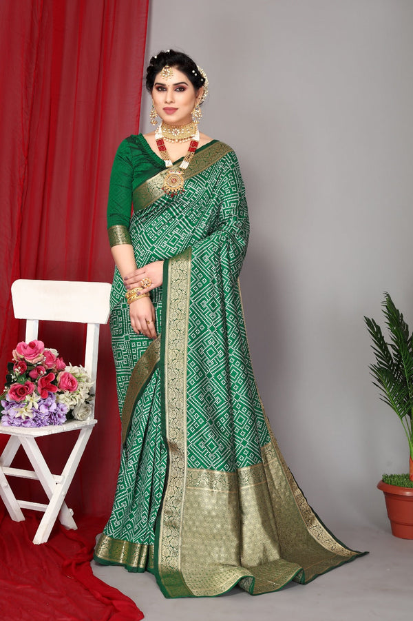 Women's Green Designer Saree Collection - Dwija Fashion