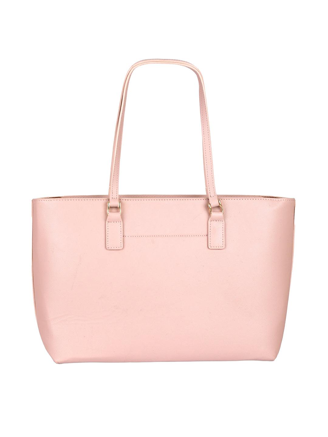 Women's Blush Pink Solid Tote Bag - Priyaasi - Indiakreations