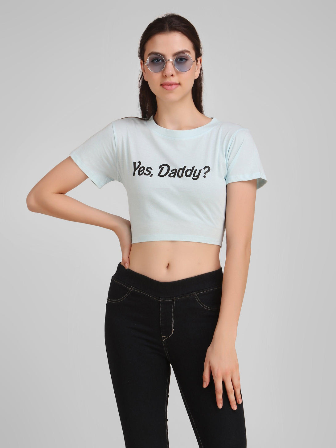 Women Blue Crop Top - NOZ2TOZ - Indiakreations