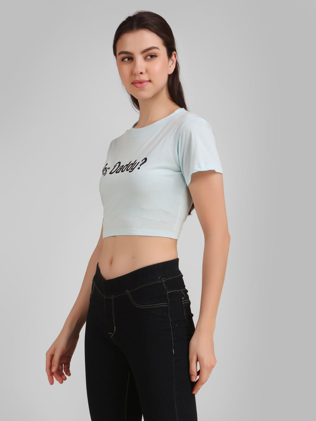 Women Blue Crop Top - NOZ2TOZ - Indiakreations