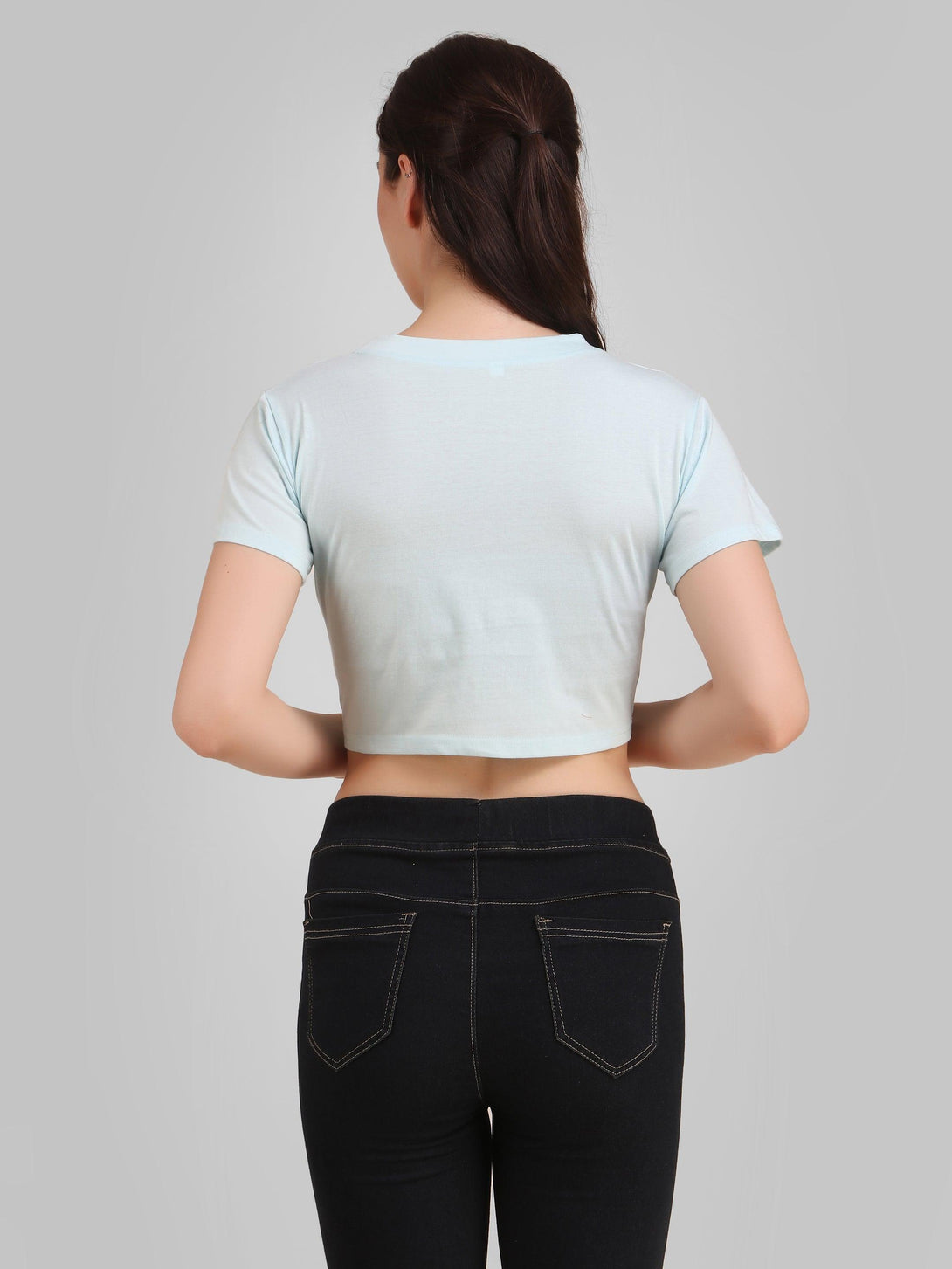 Women Blue Crop Top - NOZ2TOZ - Indiakreations