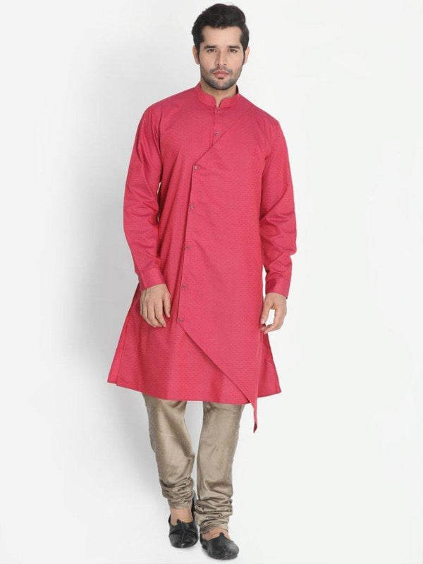 Men's Beige Cotton Blend Pyjama - Vastramay - Indiakreations