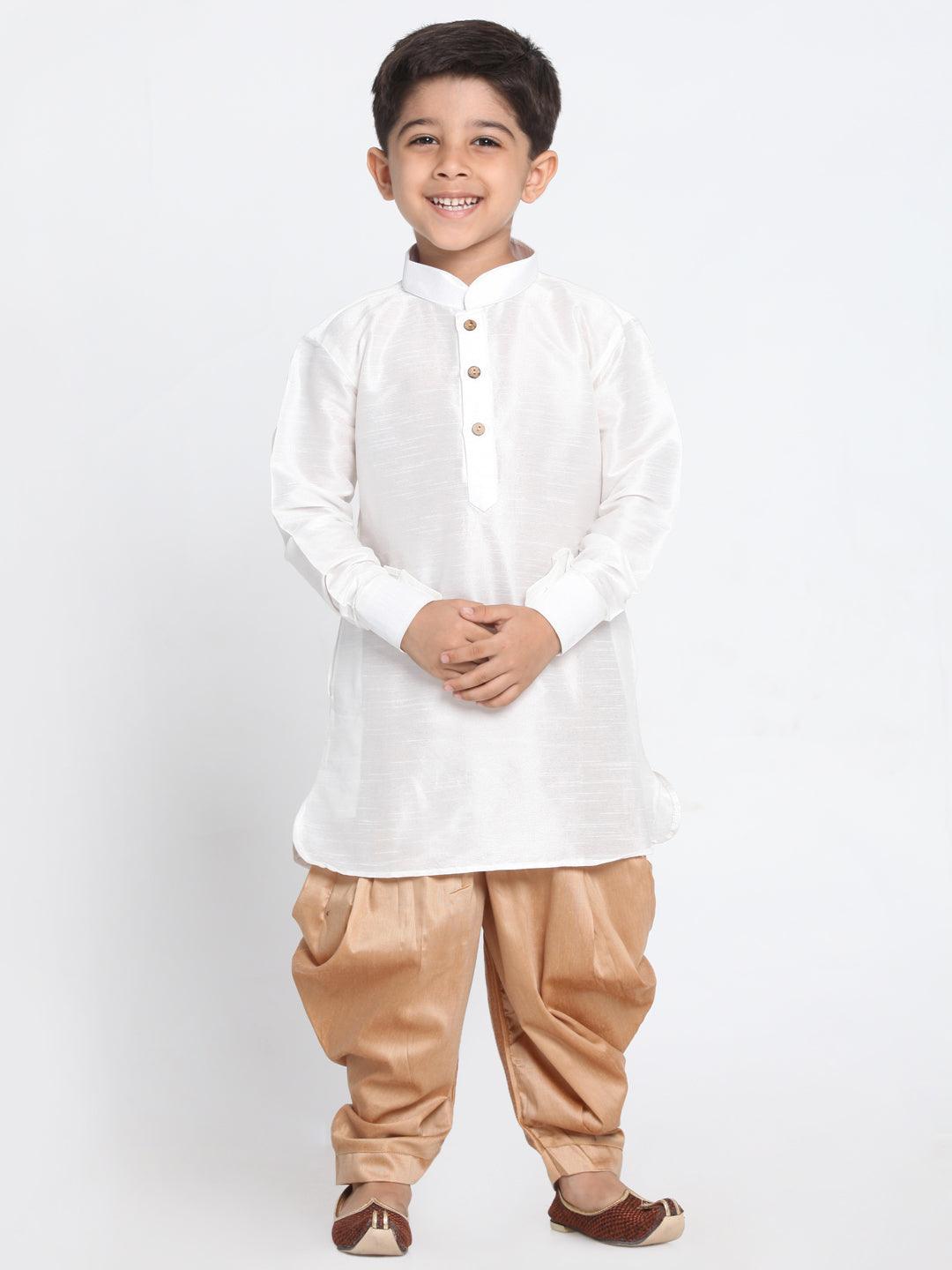 Silk Blend Dhoti Kurta Set for Boys - Vastramay Boys - Indiakreations