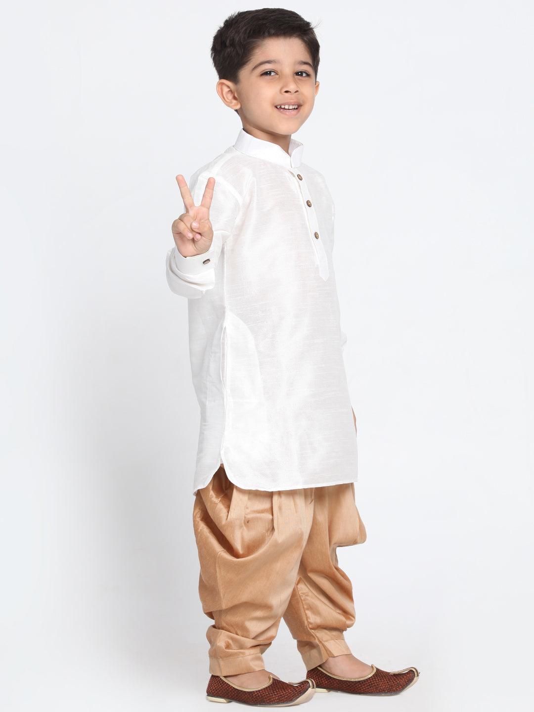 Silk Blend Dhoti Kurta Set for Boys - Vastramay Boys - Indiakreations