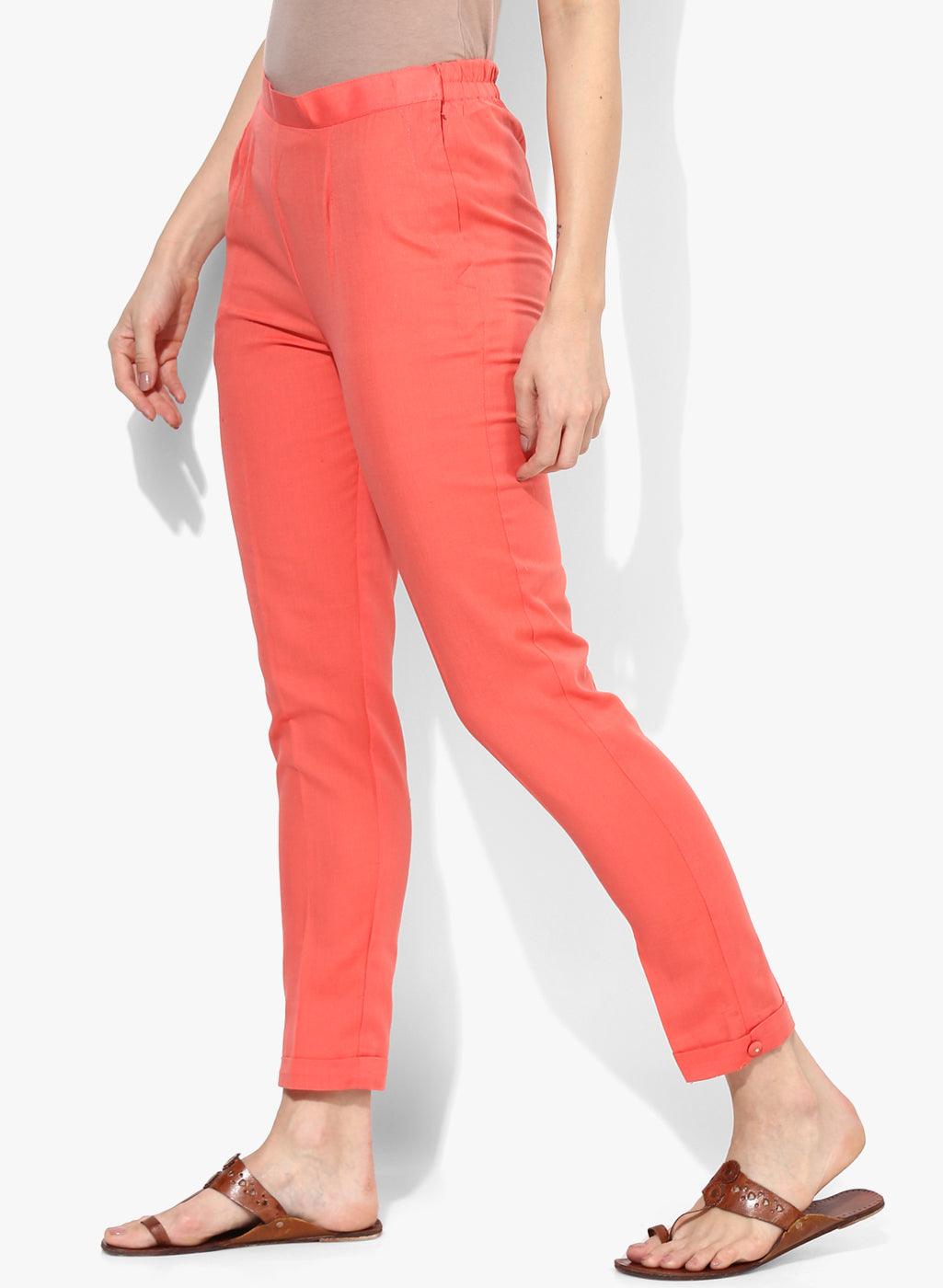 Women's Pleat-Front Trousers with Insert Pockets - NOZ2TOZ - Indiakreations