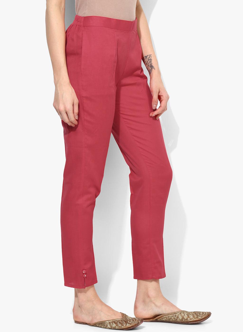 Women's Elasticated Waistband Relaxed Fit Pants - Noz2Toz - Indiakreations