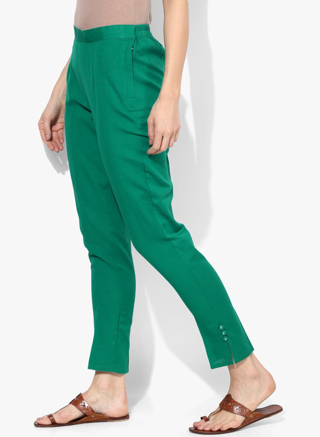 Women's Pleat-Front Trousers with Insert Pockets - NOZ2TOZ - Indiakreations