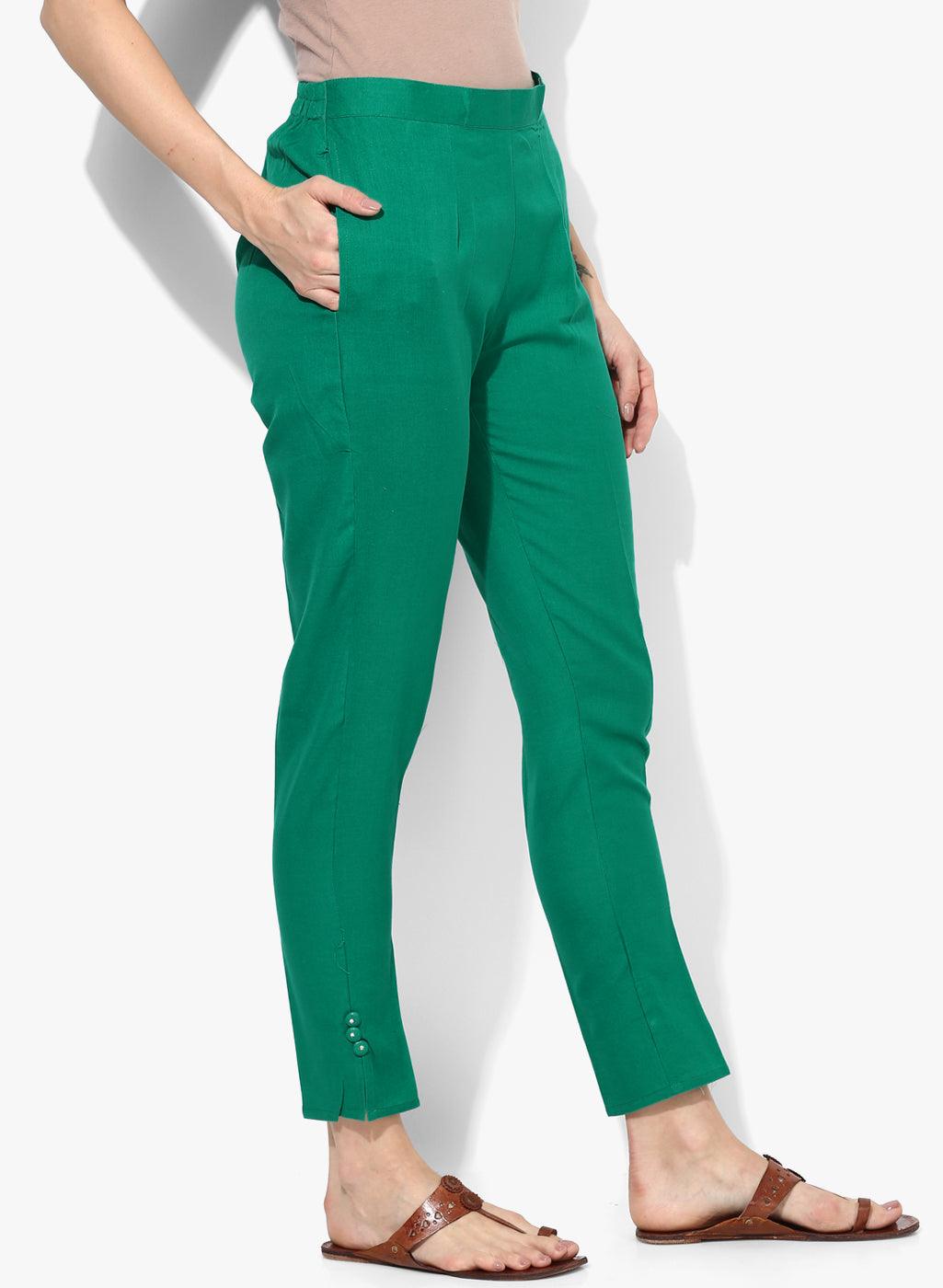 Women's Pleat-Front Trousers with Insert Pockets - NOZ2TOZ - Indiakreations