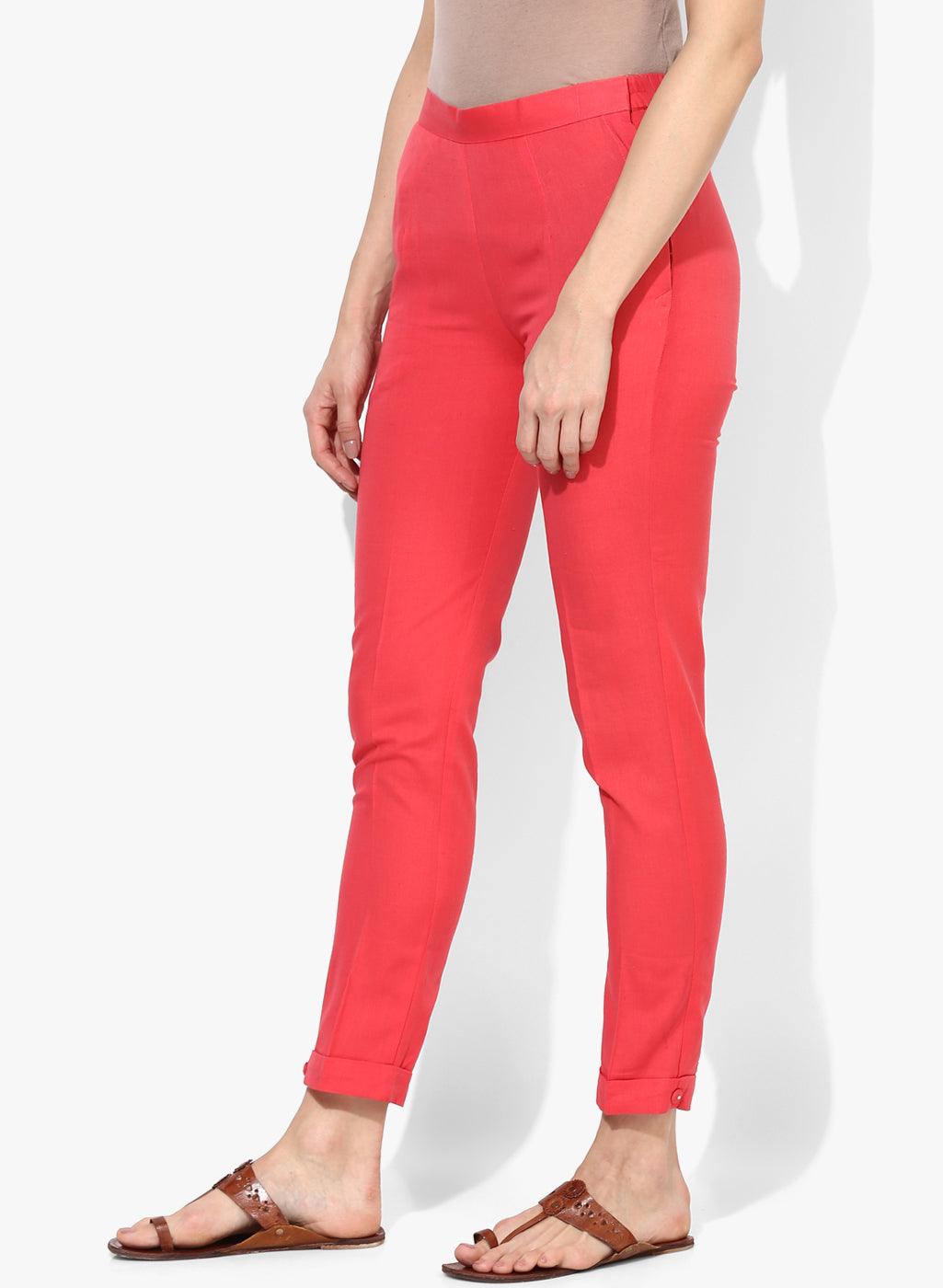 Women's Pleat-Front Trousers with Insert Pockets - NOZ2TOZ - Indiakreations