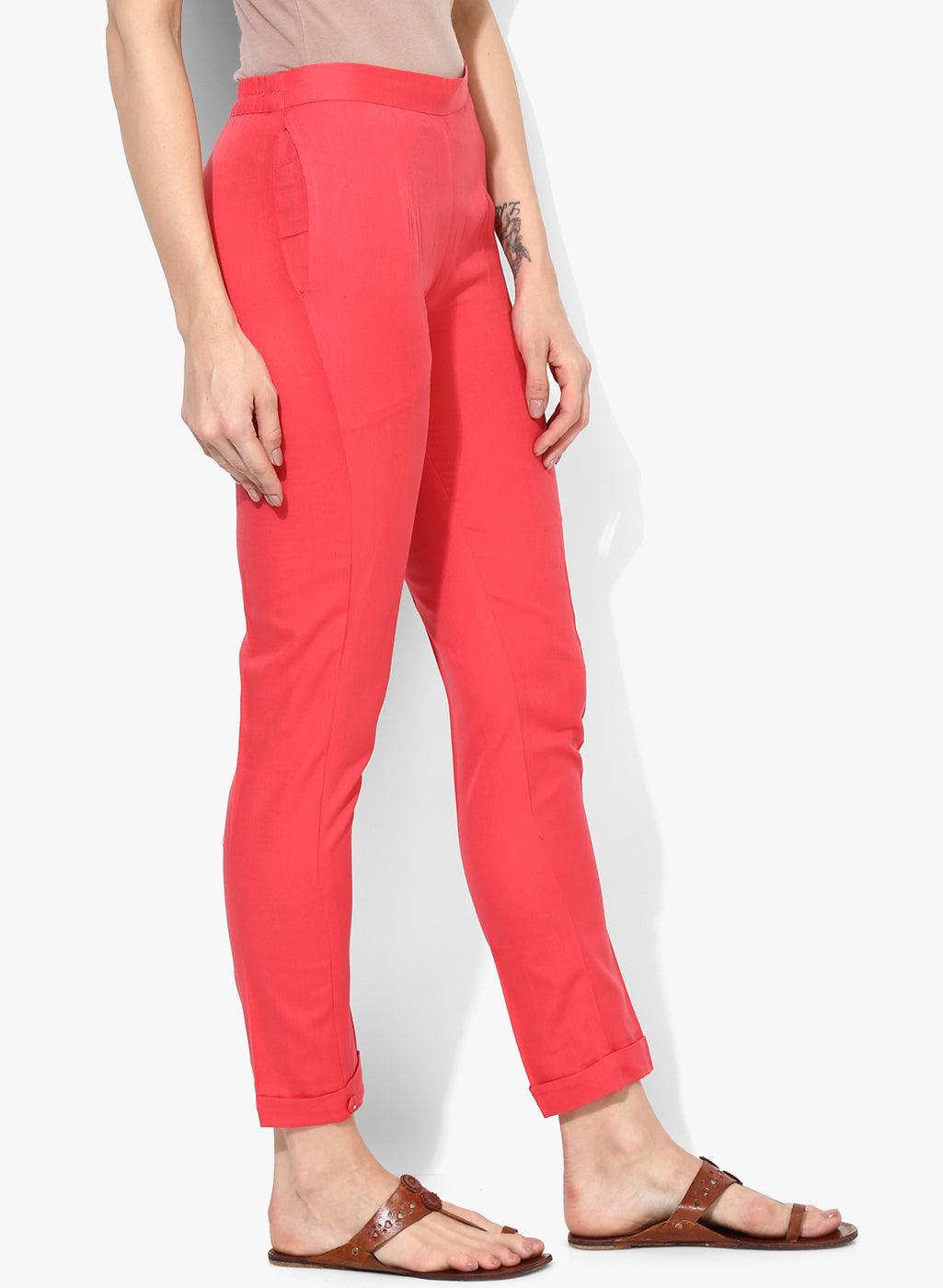 Women's Pleat-Front Trousers with Insert Pockets - NOZ2TOZ - Indiakreations