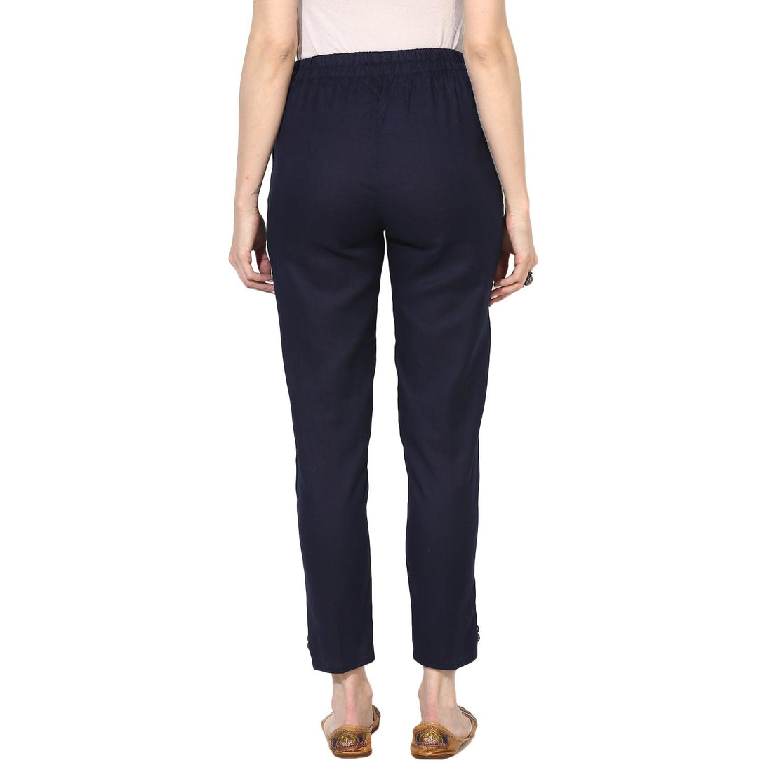 Women's Ankle-Length Relaxed Fit Pants - Noz2Toz - Indiakreations