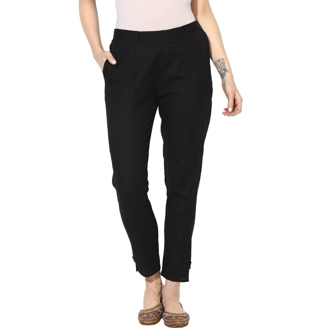 Women's Ankle Length Relaxed Fit Pants - Noz2Toz - Indiakreations