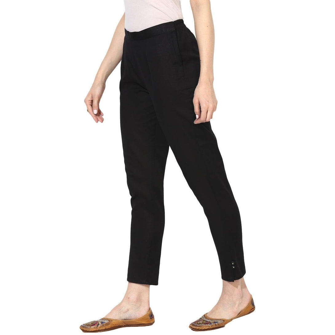 Women's Ankle Length Relaxed Fit Pants - Noz2Toz - Indiakreations