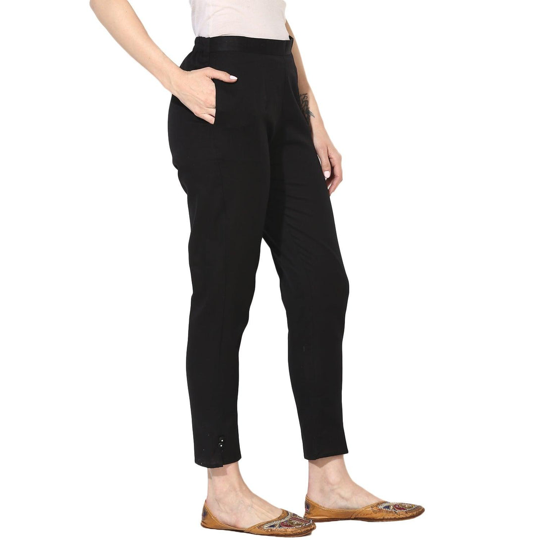 Women's Ankle Length Relaxed Fit Pants - Noz2Toz - Indiakreations