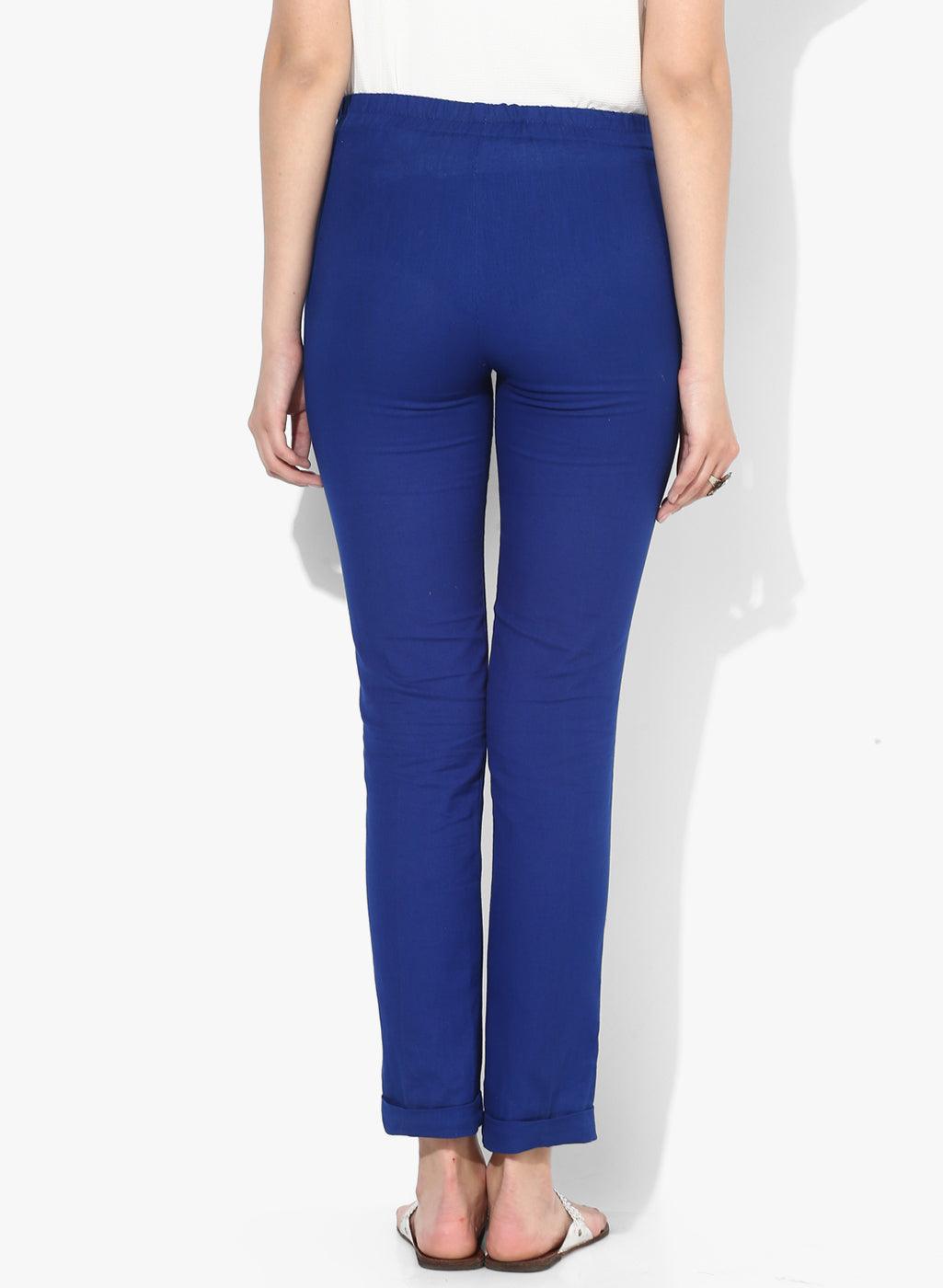 Women's Ankle-Length Relaxed Fit Trousers - Noz2Toz - Indiakreations