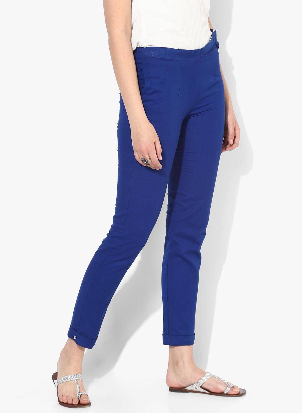 Women's Ankle-Length Relaxed Fit Trousers - Noz2Toz - Indiakreations