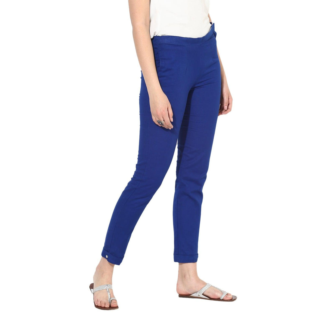 Women's Ankle-Length Relaxed Fit Trousers - Noz2Toz - Indiakreations