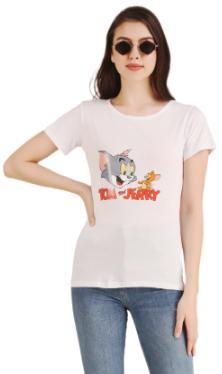 Women White Tom & Jerry Top - NOZ2TOZ - Indiakreations