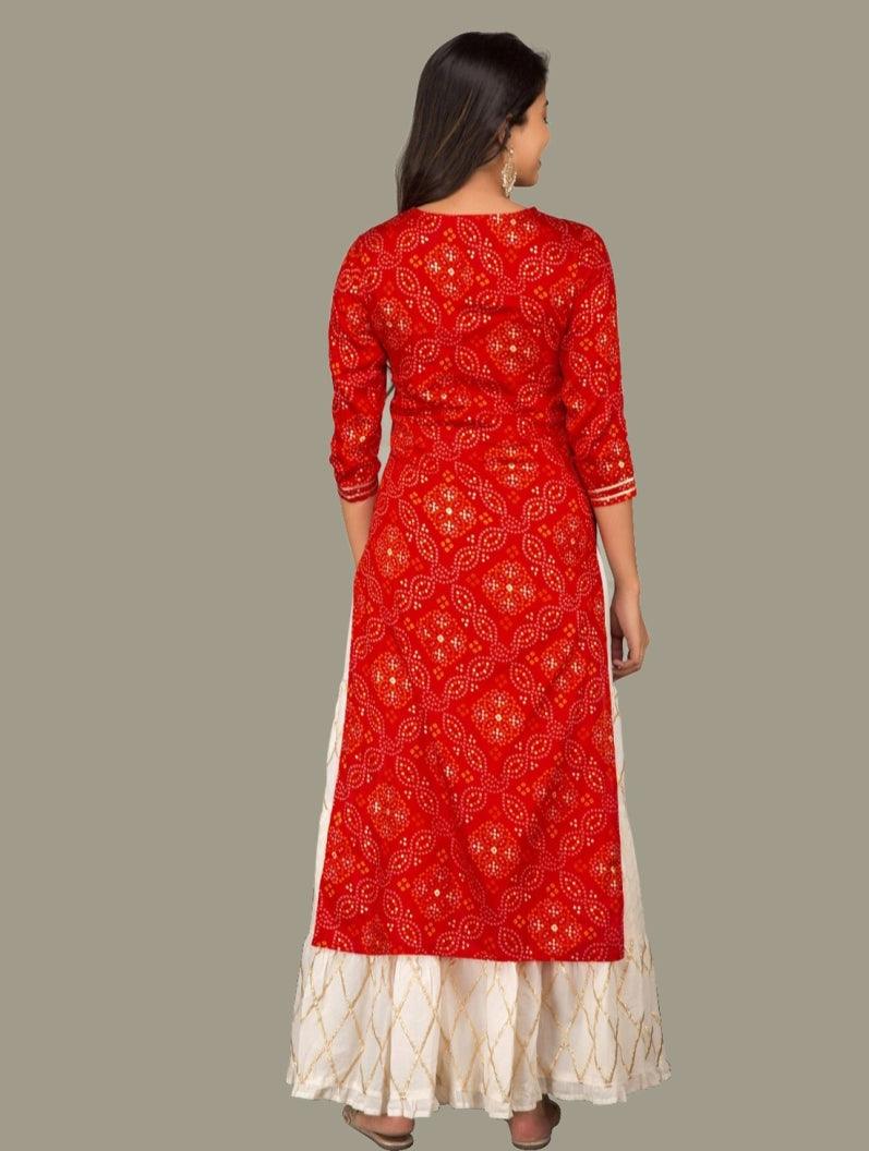 Women's Ethnic Kurta with Sharara-NOZ2TOZ Ready to Ship USA - Indiakreations