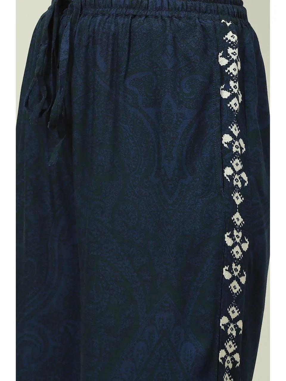 Women's Indigo Relaxed Palazzo - BIBA - Indiakreations