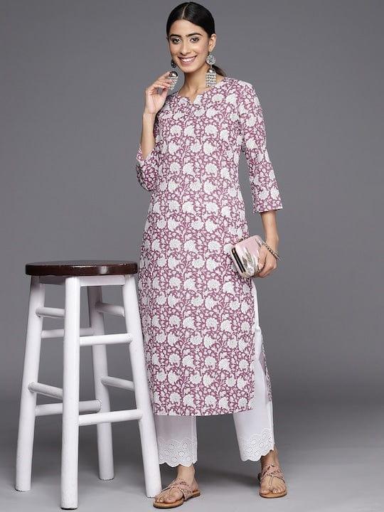 Varanga Paisley Printed Cotton Kurta - Indiakreations