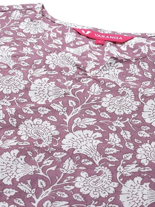 Varanga Paisley Printed Cotton Kurta - Indiakreations