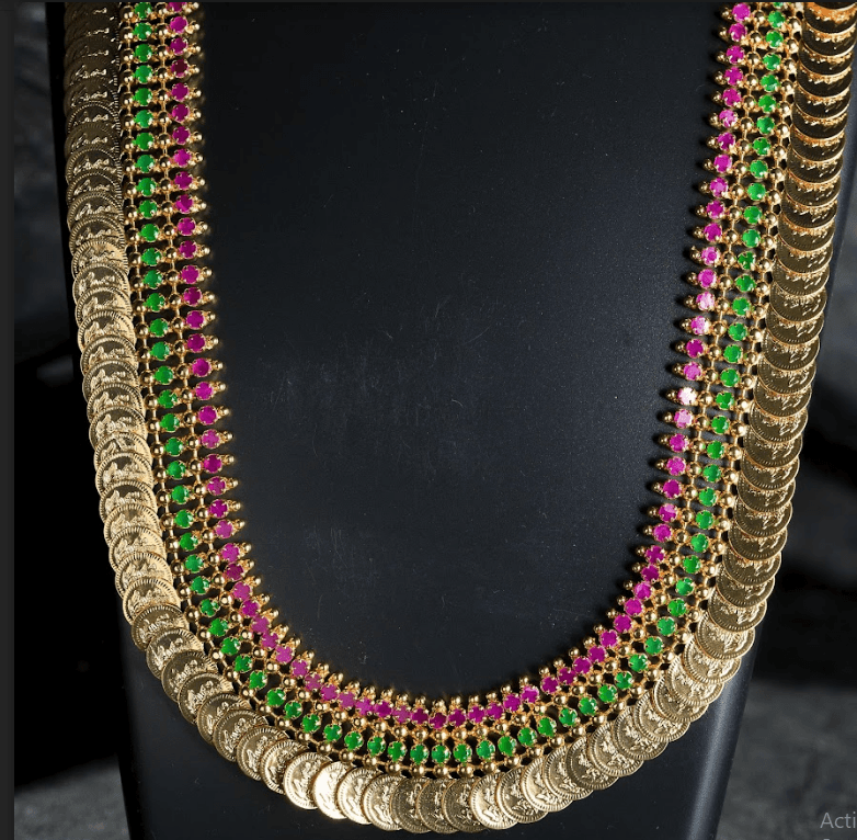 Women's Kasula Long Chain Gold Plated - Alankara - Indiakreations