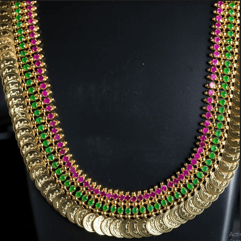 Women's Kasula Long Chain Gold Plated - Alankara - Indiakreations