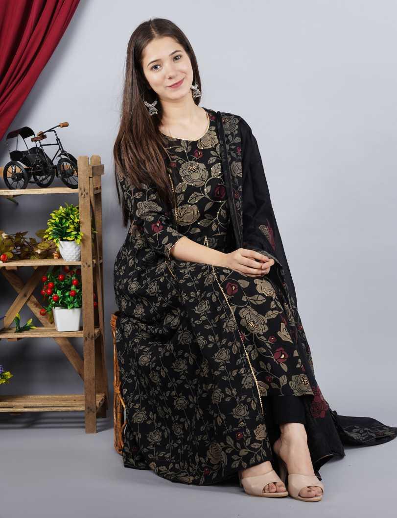 Women Black Kurta and Palazzo Set Rayon - NOZ2TOZ - Indiakreations