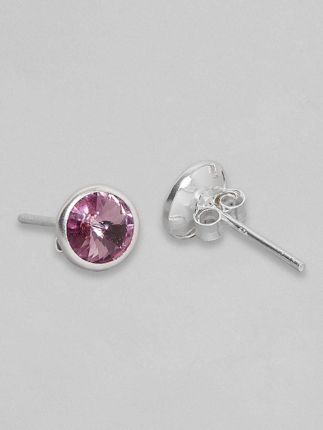 Look On The Pink Side Of Life - Stud Earrings - Indiakreations
