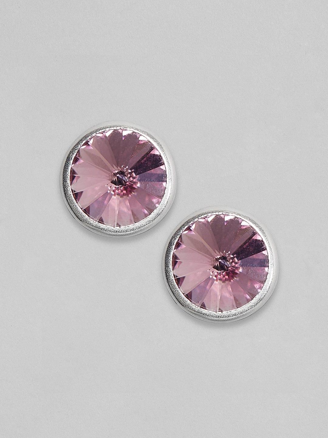 Look On The Pink Side Of Life - Stud Earrings - Indiakreations