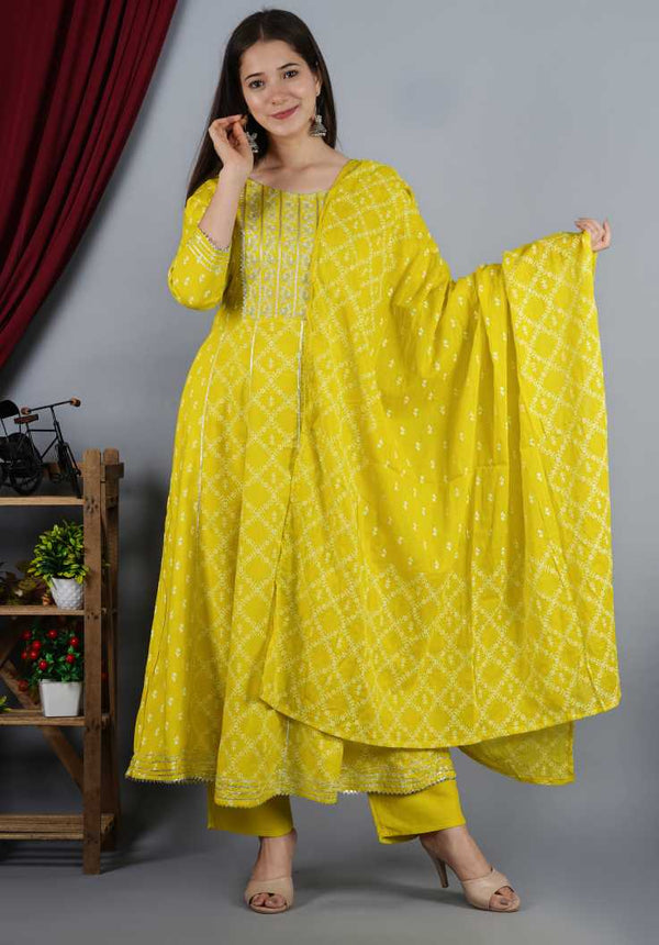 Women's Yellow Kurta And Palazzo Set Rayon - Noz2Toz